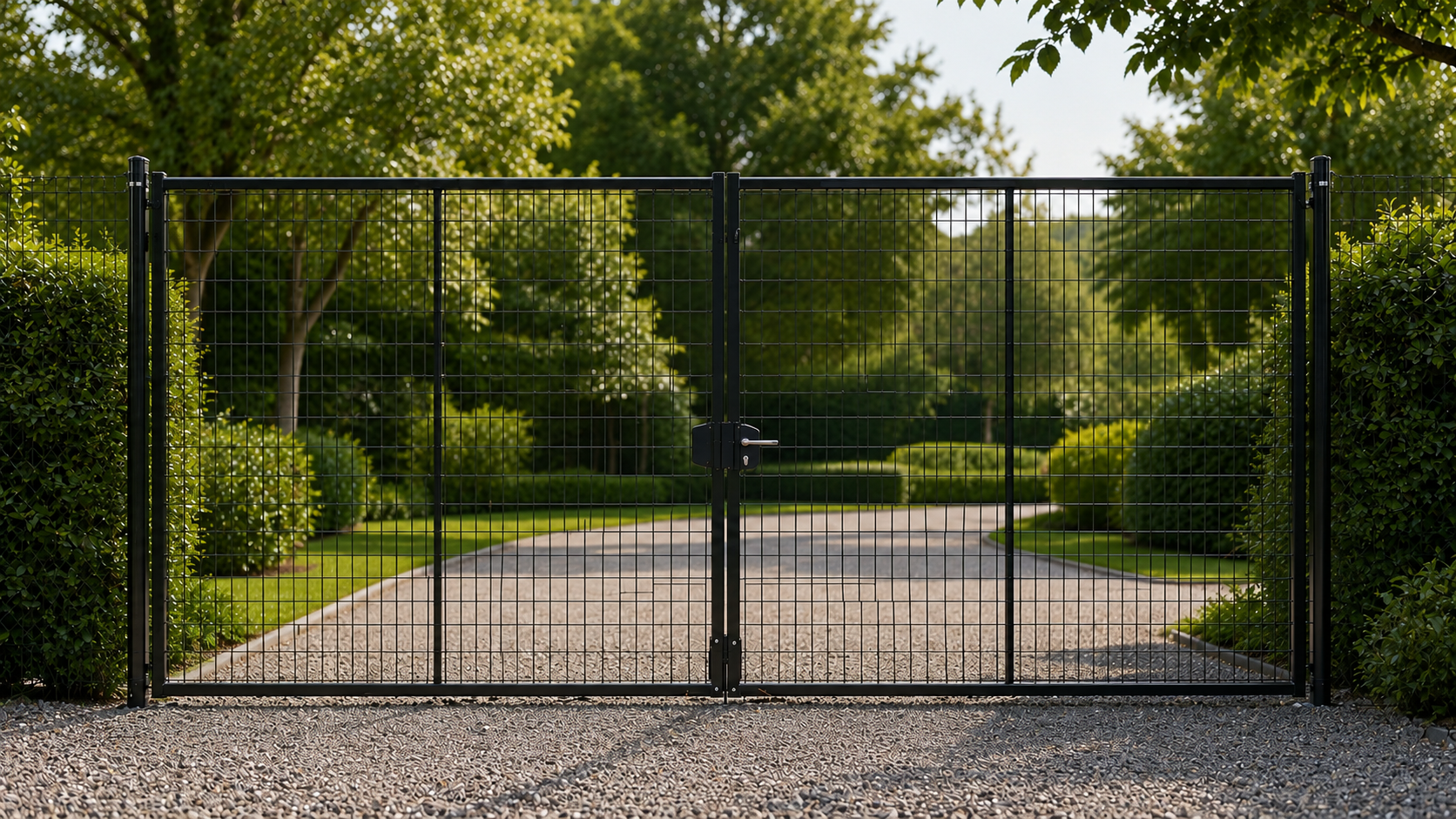 Grace tuinpoort dubbel 2.00 (b) x 1.20 (h) - ZWART 